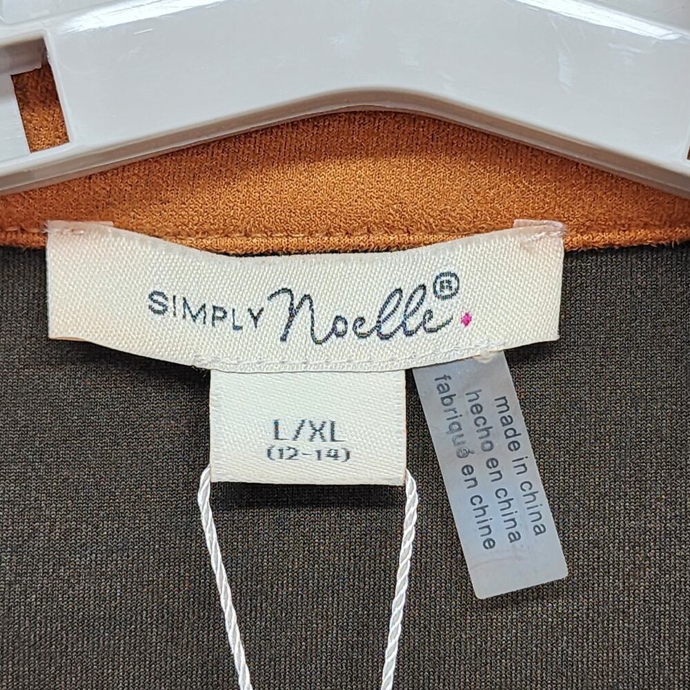 NWT Simply Noelle Jacket Blazer Women L/XL 12-14 Green Orange Faux Suede Militar - Picture 14 of 16